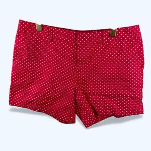 Tommy Hilfiger Women's Polka Dot Shorts Pink White Size 10